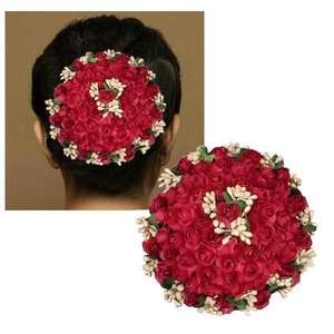 Apurva Perles Élégant Marron Floral Broche Cheveux 1502271-Alliage de Zinc avec Strass Zircon Plume Numéro Motif pour Cadeaux - Product Image 1