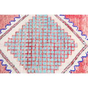 Turkish Vintage Accent Rug 3.5x5.6 ft, <b>Red</b> Southwestern Rug <b>Wool</b> - Product Image 5