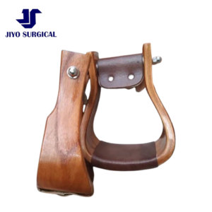 Estribos para caballos occidentales profesionales aprobados por CE ISO para montar en senderos, ligeros y ajustables con detalles en cuero - Product Image 5