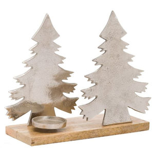 Bougeoir de conception de Tress de Noël bougeoir en fer créatif avec Base en bois décoration de noël bougeoir chauffe-plat - Product Image 6