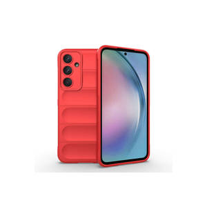 Coque Premium pour Samsung Galaxy A55, en TPU souple et silicone, avec motif ethnique, couleur rouge, compatible avec les modèles A34 - Product Image 1