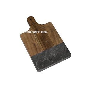 STAR CRAFTS INDE 2023 Vente à chaud article légumes viande pain bio personnalisé cuisine bois et résine planche à découper - Product Image 1