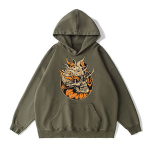 Sudaderas con capucha estampadas para hombre a bajo precio y a la moda básica, sudaderas con capucha de mezcla de algodón para hombre, sudadera informal con logotipo impreso personalizado para hombre - Product Image 5