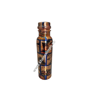 Juego de 2 botellas de cobre hechas a mano al por mayor, vasos de plástico personalizables con diseño impreso, uso directo de agua potable - Product Image 6