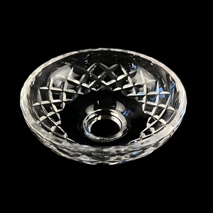Grand bol <span class=keywords><strong>en</strong></span> <span class=keywords><strong>verre</strong></span> pour bougie, fait main, gravé, motif 'Love', type <span class=keywords><strong>Bobeche</strong></span>, avec ouverture centrale de 1 pouce, pour bougies de 4 pouces, sans support - Product Image 2