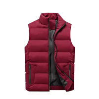 Design personnalisé Mode Gilet Rembourré Hommes Gilet Bouffant Fermeture Éclair Sans Manches Matelassé Rembourré Gilet Survêtement Streetwear Vêtements