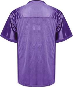 Camiseta atlética de malla de manga corta de secado rápido Camiseta de fútbol en blanco transpirable para deportes Estilo hip hop Hecho en Pakistán - Product Image 2