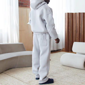 Ensemble survêtement unisexe surdimensionné 500 GSM sweat à capuche zippé et pantalon de survêtement Design personnalisé survêtement de sport en coton polaire 100% coton - Product Image 6