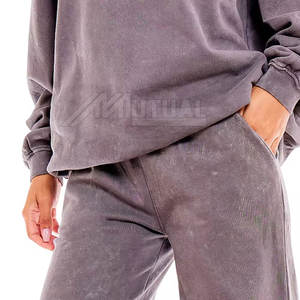 Ropa de correr con lavado ácido para mujer superventas, Conjuntos recién llegados con diseño de patrón sólido, ropa de calle transpirable - Product Image 6