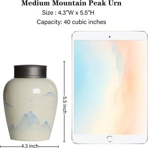 Urnas de cremación de cerámica blanca de alta calidad hechas a mano para adultos, bebés, gatos, mascotas, conmemoran y honran a los seres queridos perdidos - Product Image 6