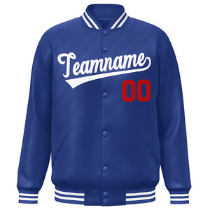 Veste bomber en satin brodée Navy Broncos au meilleur prix, personnalisée, 100% polyester, col montant, écologique, séchage rapide, pour homme - Product Image 1