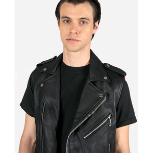 Gilet en cuir pour homme de haute qualité, style personnalisé, nouveau design, tendance, tricoté, pour moto, couleur et logo personnalisés - Product Image 4