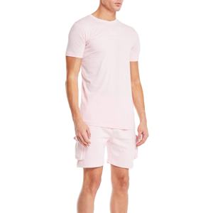 Conjunto Deportivo de 2 Piezas para Hombre, Diseño Nuevo, Casual, Transpirable, Camiseta de Manga Corta y Pantalones Cortos de Algodón Sólido - Product Image 1