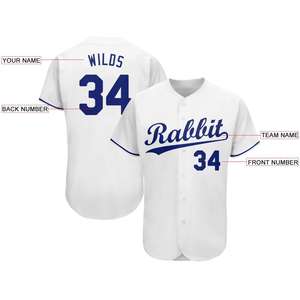 Último diseño personalizado blanco real Softball Jersey al por mayor sublimado cuello en V botón completo Softball Jerseys malla softbol jerseys - Product Image 2