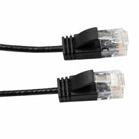 Kabel Ethernet XXD Cat6 Ultra Tipis 32AWG Tembaga Murni Kecepatan Tinggi 1000Mbps Kabel Patch Jaringan LAN Ramping Bersertifikasi CE Grosir