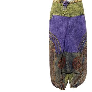 Fashionable Cotton Acid Wash Harem <b>Trouser</b> <b>Elastic</b> <b>Waist</b> Summer Breathable Quick Dry Hip Hop Style <b>High</b> Quality - Product Image 1