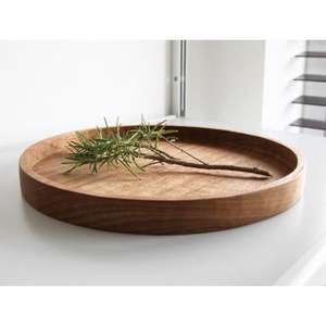 Plateau de service et assiette en bois de grande taille avec lot de 3 Plateau de service en bois polyvalent pour les fêtes et la maison - Product Image 5