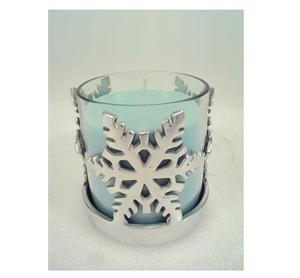 Aluminium Snowflake Glass <b>Tealight</b> <b>Holders</b> - Product Image 1