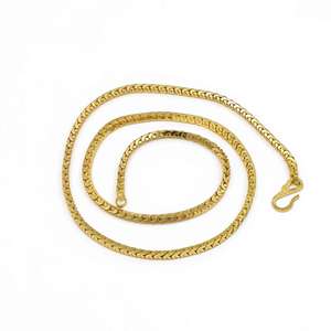 Collar de Cadena de Eslabones de Serpiente de Latón Chapado en Oro Micro de 14K, 18K, 24K al por Mayor - Diseño de Moda de Tendencia - Product Image 1