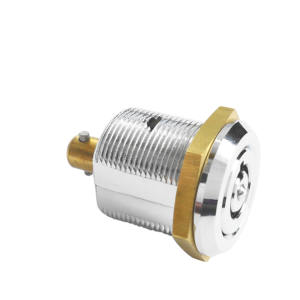 Serrure à poussoir de meuble avec cylindres de serrure réversibles à clé de type tubulaire Carton Chrome TW 80403 ensemble de serrure/clé tubulaire en acier 2 clés - Product Image 3