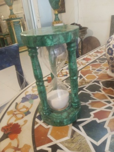 Sablier en malachite pour la décoration de la maison - Product Image 2