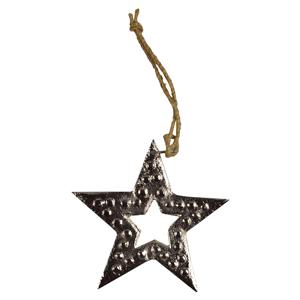 Decoración colgante de Navidad, diseño artístico antiguo, artesanía de metal, decoraciones de Navidad de estrellas hechas de artista indio - Product Image 5