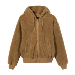 High Quality Custom <b>Men</b> Hoodie Polar <b>Fleece</b> Thick <b>Sherpa</b> Pullover With Straps Pocket OEM ODM - Product Image 3
