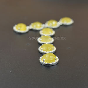 Monalisa สีเหลืองธรรมชาติกับ CZ 925เงินสเตอร์ลิงอัญมณีแฟนซีลดลงและห้อยต่างหูขนาดคุณภาพสูง - Product Image 3