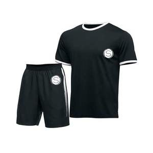 ชุดสองชิ้นสำหรับผู้ชายเสื้อยืดและกางเกงขาสั้นที่มีน้ำหนักมาก - Product Image 1