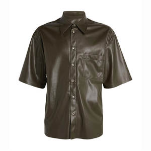 Chemises en cuir pour hommes de haute qualité, taille personnalisée, vêtements de mode en gros, chemises en cuir pour hommes - Product Image 1