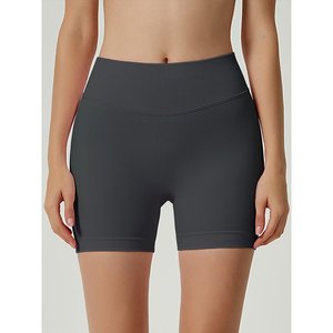 <b>Womens</b> Workout Impact <b>Shorts</b> Scrunch Butt Lifting Gym Seamless Booty Biker <b>Shorts</b> Light Blue L - Product Image 1