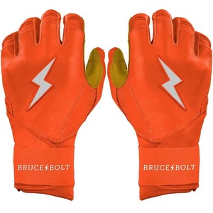 Guantes de Bateo de Béisbol de Cuero Suave Premium, Calidad Profesional Bruce Bolt, Antideslizantes, Diseño de Logotipo Personalizado - Product Image 6