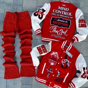 Ensemble de survêtement King Mcgreen Star Hip Hop pour homme, veste de baseball cool, ensemble de survêtement 2 pièces, veste et pantalon, jogging, survêtement - Product Image 1