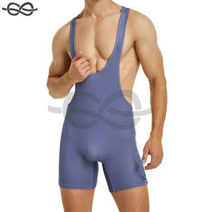 Hommes rayé lutte Singlet body Fitness entraînement combinaison corps Shaper Corset musculation justaucorps Gym entraînement vêtements de sport - Product Image 2