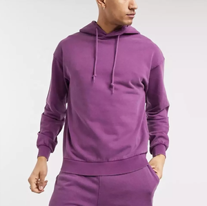 Conjunto Deportivo de 2 Piezas para Hombre, Talla Grande, Informal, de Algodón, Forro Polar, Sudadera con Capucha y Pantalones Cortos, Transpirable, Diseño Estampado, Otoño, Servicio OEM - Product Image 2