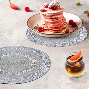 Elegant Circle <b>Beaded</b> <b>Placemat</b> for Dining Table Wedding Reception New Year Parties-Perfect Match for Mats & Pads - Product Image 3