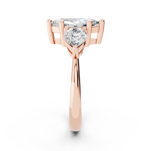 Fabricant d'usine de taille marquise OEM diamants de laboratoire sertis en or rose bague 10k 14k 18k élégante création de bijoux personnalisés - Product Image 2