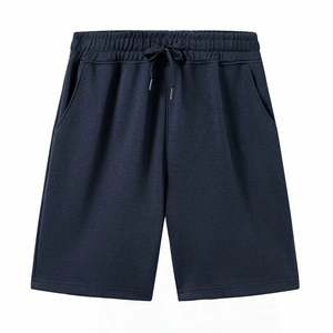 Pantalones cortos de verano negros lisos para hombre, de corte holgado, para playa, deportes, gimnasio, material transpirable, pantalones cortos informales ligeros - Product Image 2