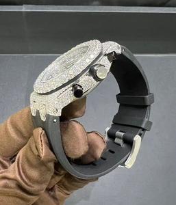 VVS Mossinite Diamond Stainless Steel <b>Watch</b> <b>Rectangular</b> Luxury Mechanical Crystal Hip Hop Style Gift for Him - Product Image 4