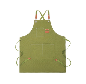 Factory Custom Logo Heavy Duty Cotton Canvas Reusable Unisex Breathable Washable Waterproof Sleeveless <b>Kitchen</b> <b>Apron</b> Multiple - Product Image 4