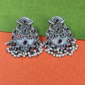 Handmade Oxidized <b>Earrings</b> for Women | Indian Boho Vintage Stud, Drop, Hoop & Dangler Jewelry Wholesale - Product Image 4