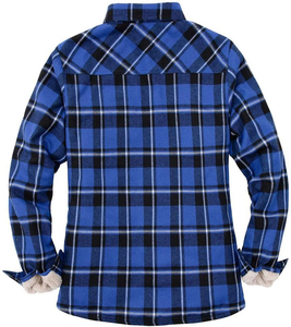 Chemises en flanelle pour hommes de haute qualité en polyester/coton, col roulé, uni, manches longues, coupe régulière, séchage rapide, respirant - Product Image 6