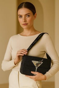 Sac à bandoulière en toile brodé bohème multicolore avec perles, sac de shopping perlé - Product Image 3