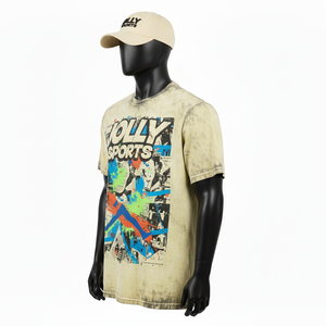 T-shirt 100% coton pour homme, coupe ample, imprimé, t-shirt délavé à l'acide pour homme, tissu durable, style impression sérigraphique, logo personnalisé, vêtements décontractés - Product Image 4