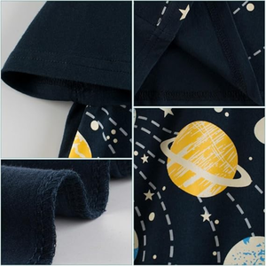 Enfant en bas âge garçon tricoté coton t-shirt personnalisé Applique Boutique vêtements été enfants garçon vêtements chemises à bas prix - Product Image 2