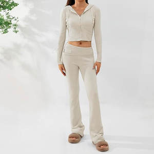 Top corto elegante con cremallera, chándal, ropa informal, Top corto con cremallera MOQ bajo, chándal para un estilo de vida activo diario - Product Image 3