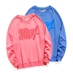 Sudadera de cuello redondo para hombre, jersey de manga larga de algodón 100%, camisa suave y cálida, forro polar de poliéster grueso para tallas de adultos y Unisex - Product Image 1