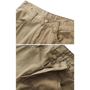 กางเกงคาร์โก้น้ำหนักเบาสำหรับสุภาพบุรุษกางเกงขาตรงมีหลายกระเป๋ากางเกงคาร์โก้กีฬากลางแจ้งของผู้ชายขายส่ง - Product Image 4