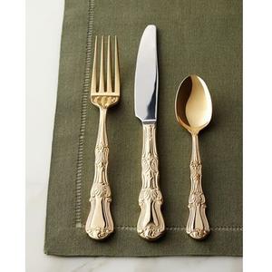 Ustensiles de cuisine Ensemble de couverts Design de finition Acier inoxydable Conception entièrement métallique Outils de couverts en cuivre Ensemble de couverts brillants - Product Image 1