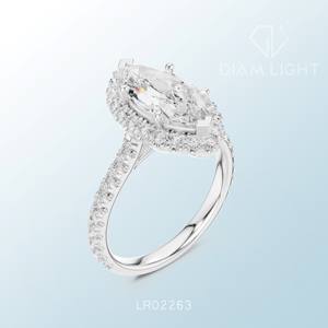 Graceful marquise <b>cluster</b> ring custom made IGI certified artisan handcrafted design ideal for wholesale buyers premium jewelry - Product Image 6